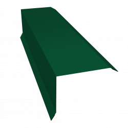 Планка торцевая 80х100 0,5 PE с пленкой RAL 6005 (2м)